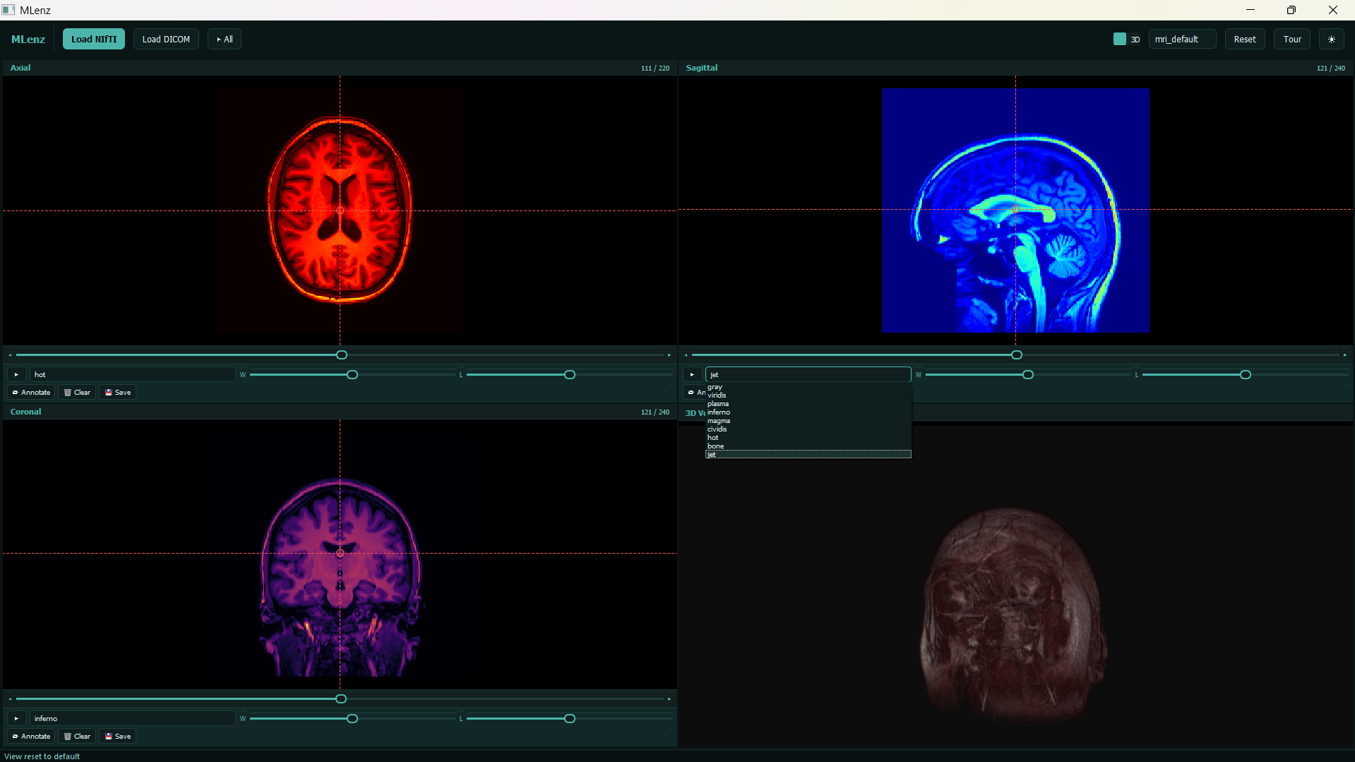 Different color mapping